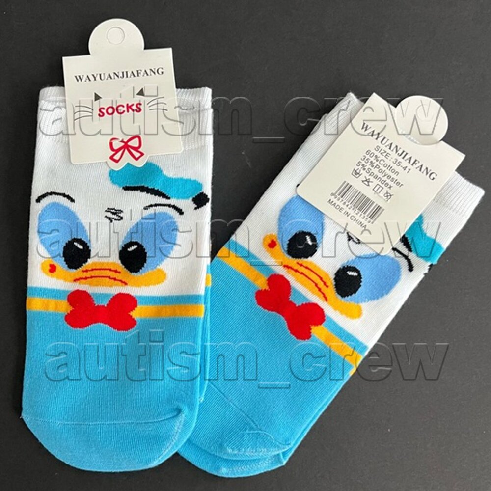 4/$12 💥🆕 Donald Duck Adult Themed Character No Show Socks | 4158